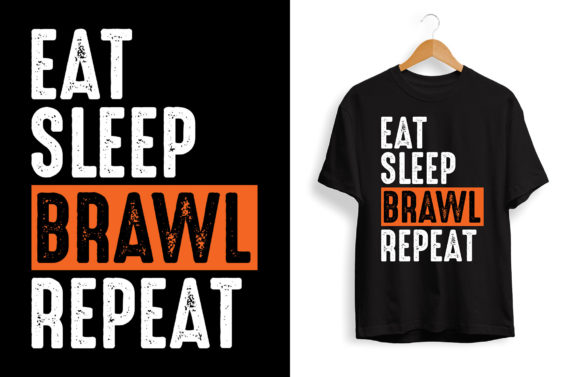 Eat Sleep Brawl: A Gaming T-Shirt Design for Creators