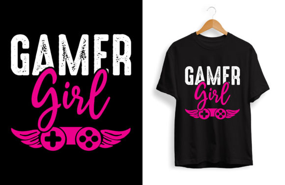 Gaming T-shirt Design and Gamer Girl Graphics