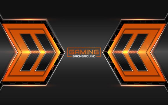 The Dynamic Power of Orange Metallic Gaming Backgrounds