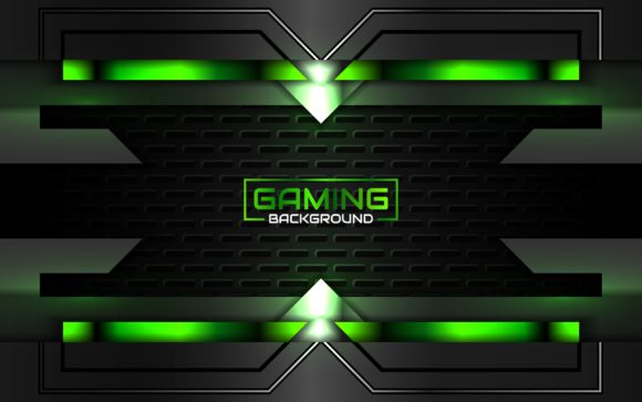 The Futuristic Appeal of Green Metallic Texture Gaming Backgrounds