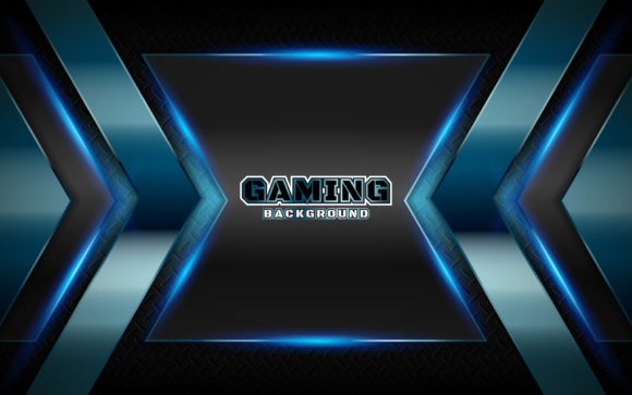 The Power of a Blue Metallic Gaming Background